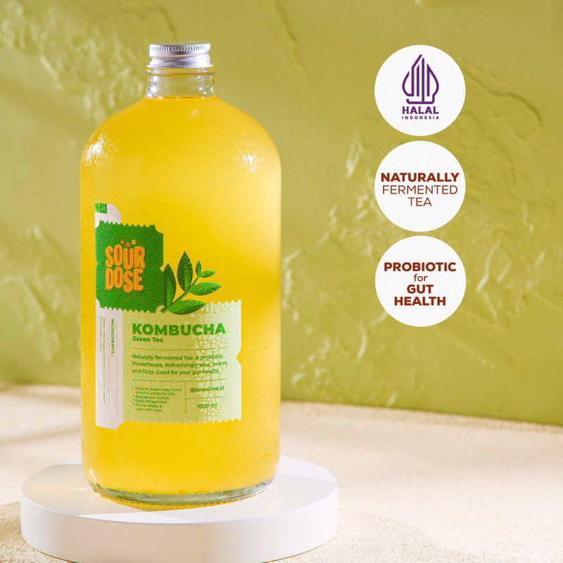 

Kombucha Green Tea 1000ml Halal By Sourdose