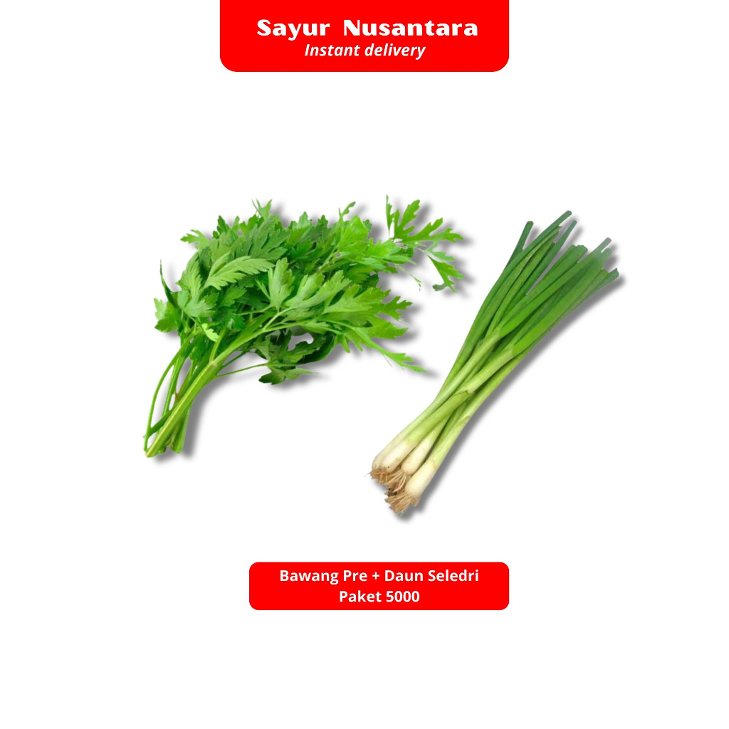 

Bawang Pre + Daun Seledri Paket 5000 - Sayur Nusantara