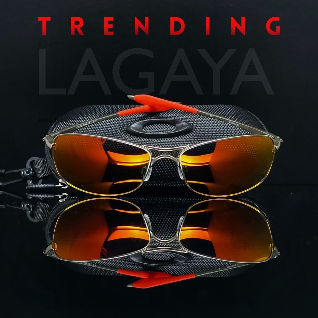 KACAMATA FASHION PRIA KEREN KEKINIAN OKLEY CROSSHAIR 2.0 FRAME TITANIUM PREMIUM POLARIZED ANTI SILAU