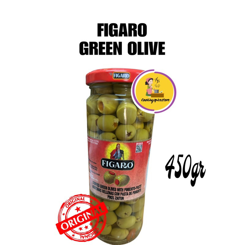 

FIGARO STUFFED GREEN OLIVES 450g / Buah Zaitun Hijau Figaro
