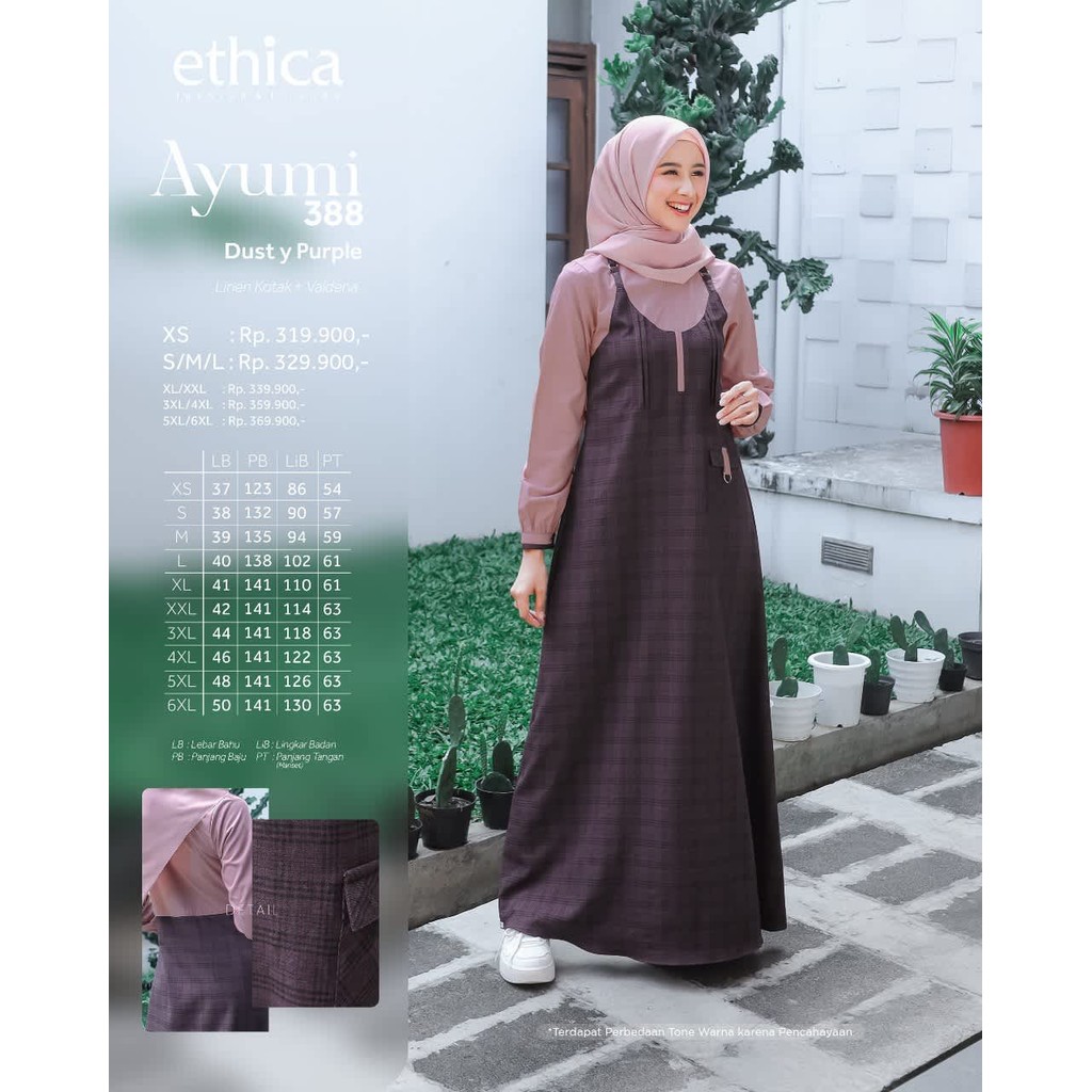 ETHICA GAMIS DEWASA  AYUMI 388 DUSTY PURPLE