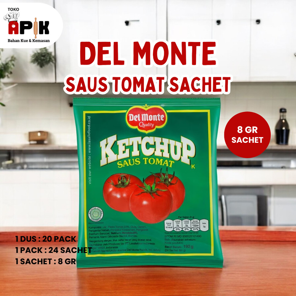 

Delmonte Saus Tomat 24x8gr Sachet / Del Monte Ketchup kemasan scht