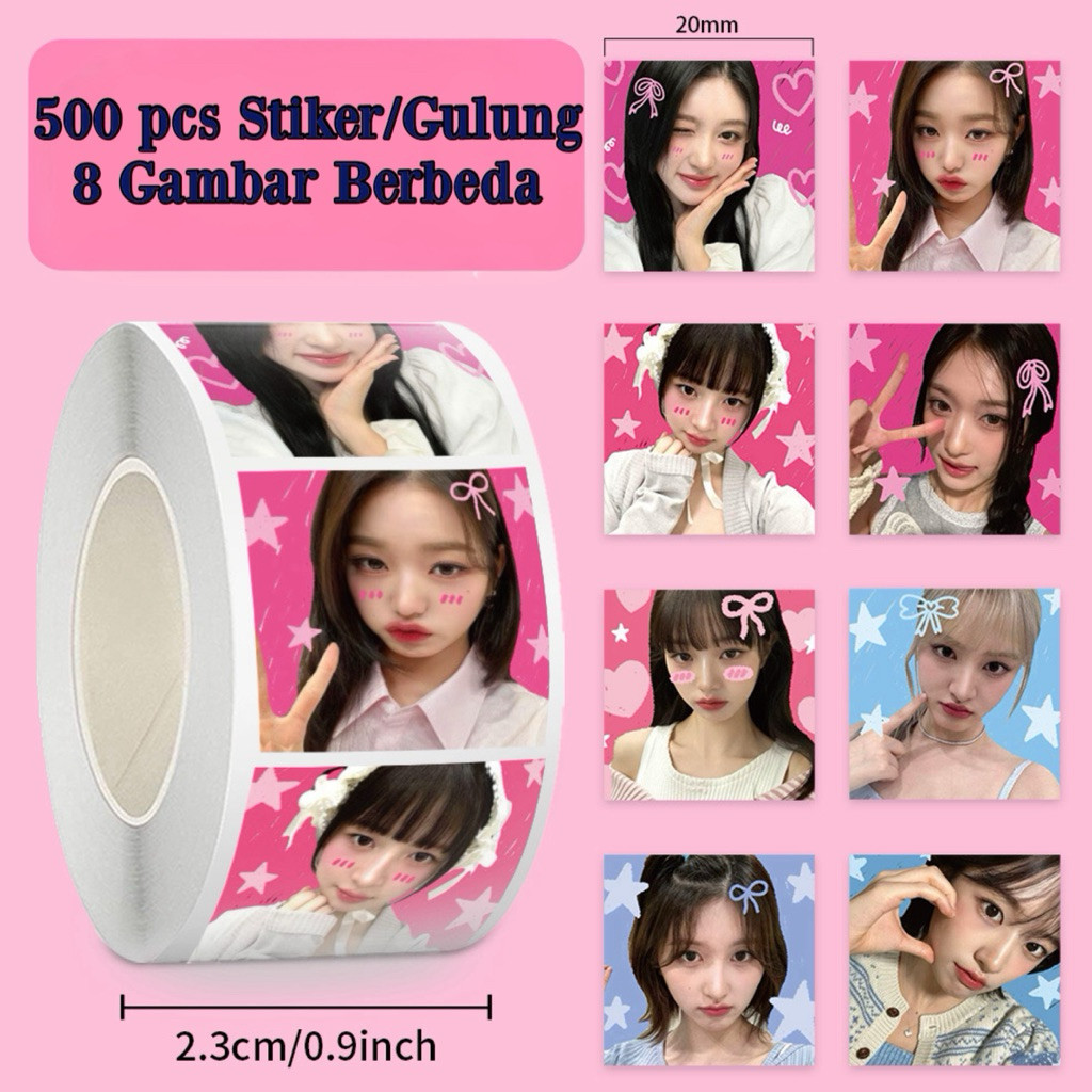 

(500 pcs)Stiker Kertas IVE Stiker Gulung