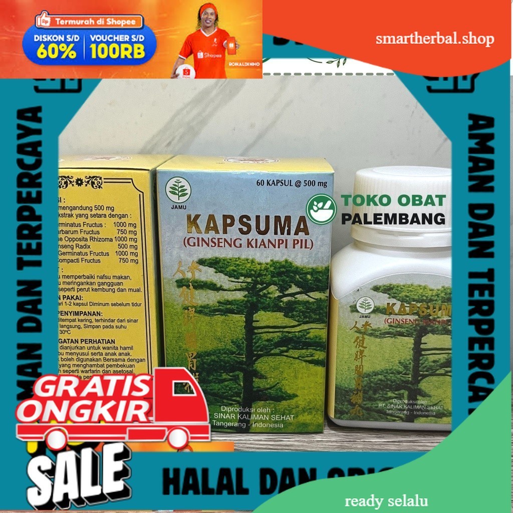 smartherbal.shop MURAH DISKON GAJIAN SALE KAPSUMA GINSENG 60 KAPSUL kian pi kianpi NAFSU MAKAN GENDU