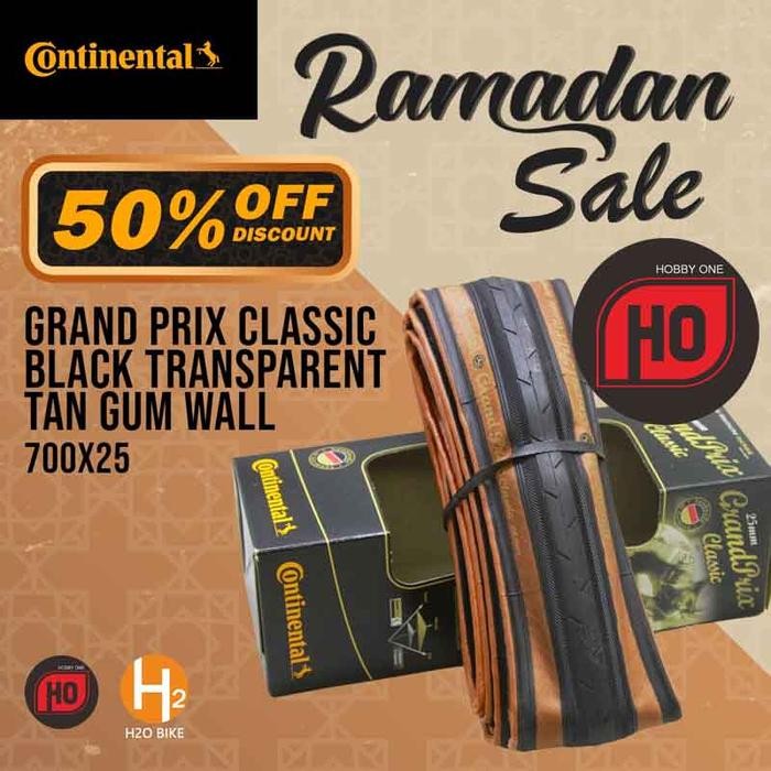 Continental Grand Prix Classic 700x25 Clincher Black Transparent