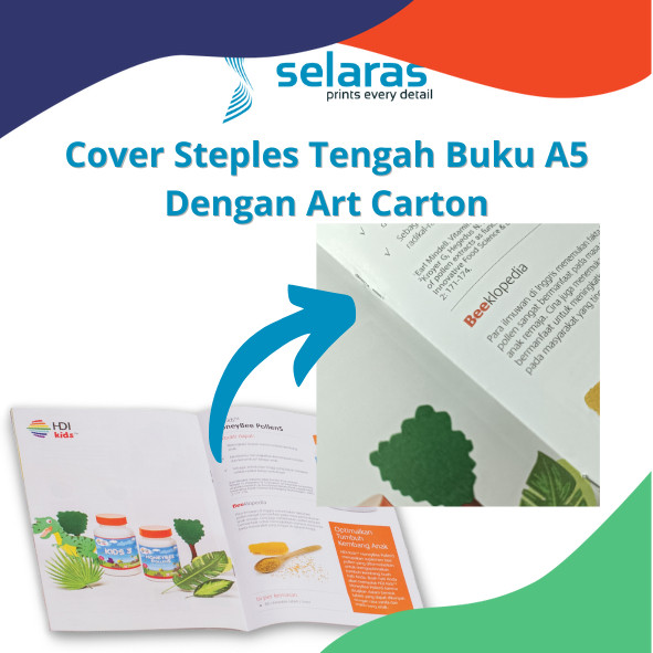

COD Steples Buku A5 Dengan Art Carton / Finishing Selaras Printing SALE