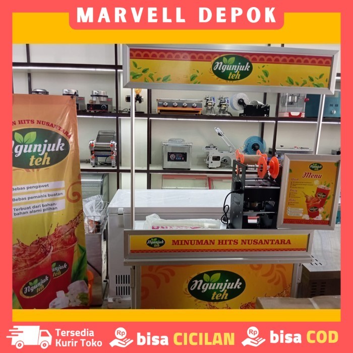 

Paket Usaha Minuman Es Teh Kekinian Murah NGUNJUK TEH
