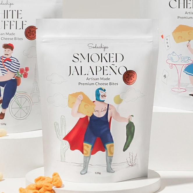

Sodachips SMOKED JALAPENO Cheese Bites snack Terlaris