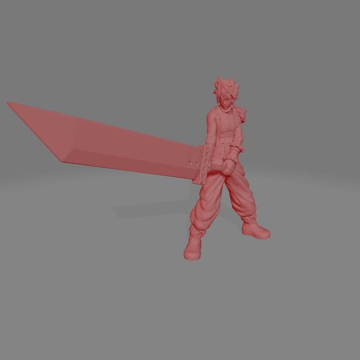 Diorama Figure Miniatur Cloud Strife Final Fantasy  Skala 64