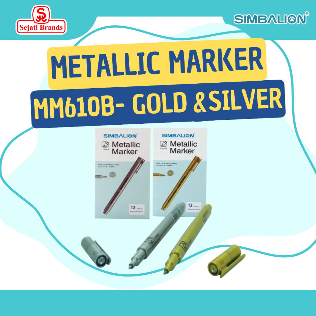 

Simbalion Metallic Marker 1.2 mm / Spidol Metalik MM610B