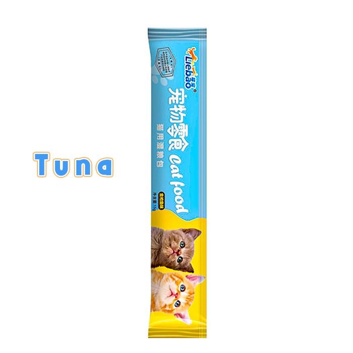 

Makanan kucing Makan kucing Cemilan kucing penggemuk Snack kucing Makanan Basah Kucing Makanan ringan hewan peliharaan Cemilan kucing snack - liebao-Tuna, 1pcs