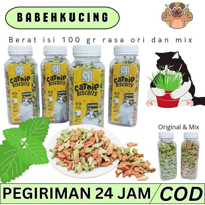 

Babepetshop ~ Biskuit Kucing Magic Catnip 100Gr Biskuit Kucing Biar Gemuk Catnip kemasan Botol Cat Snack Catnip Fish Biscuit Cat Snack Cemilan Kucing Anti Stress - original hijau