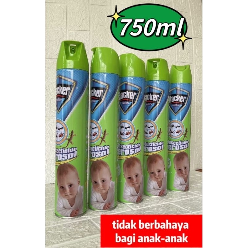 OBAT NYAMUK SEMPROT HACKER, 750ML, AMAN UNTUK BAYI, IBU HAMIL, DAN DEWASA