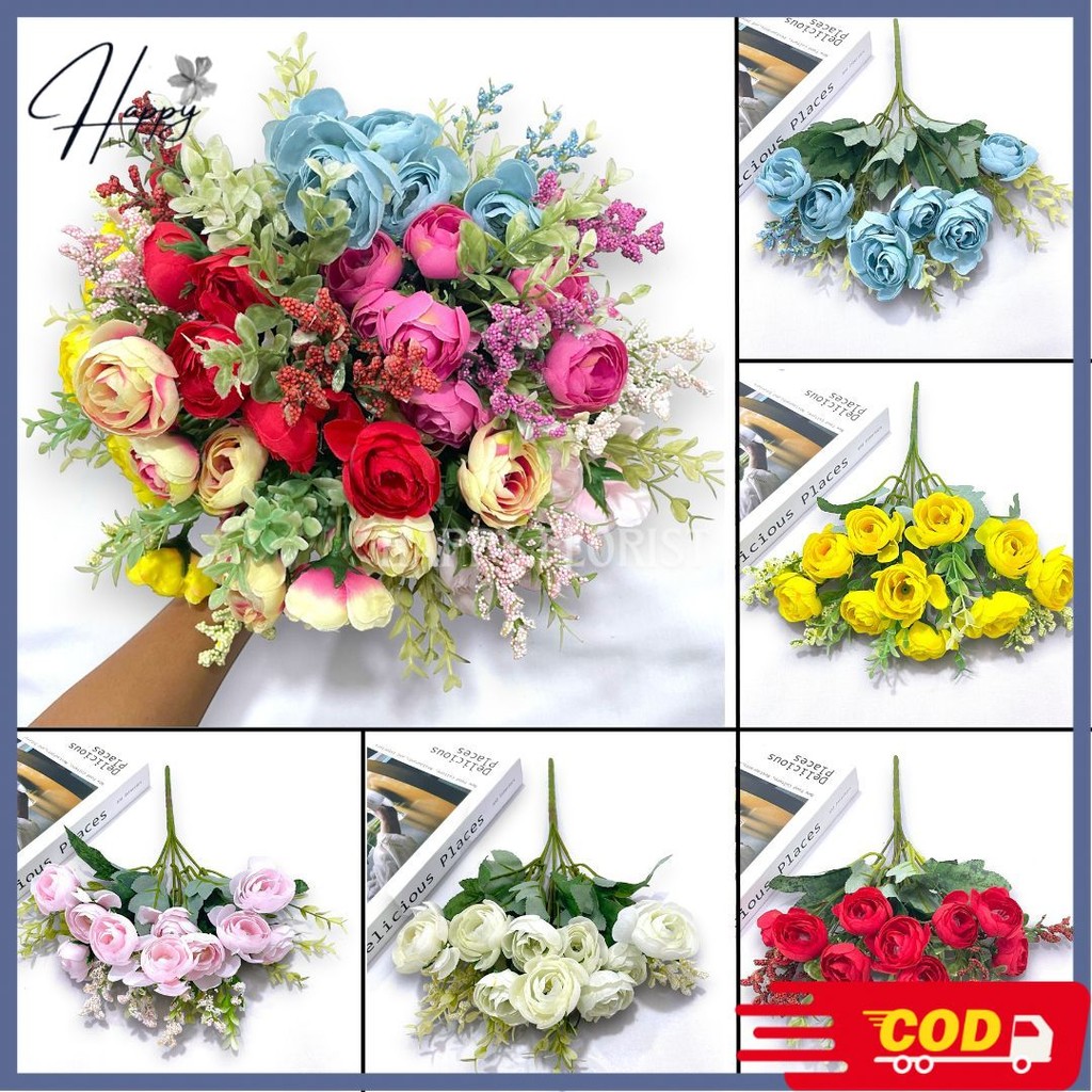 BUNGA PEONY MINI PREMIUM/BUNGA PEONY /BUNGA PEONY MINI ARTIFICIAL DEKORASI (KN-62)