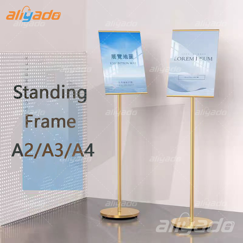 Ready Standing Sign A4/A3/A2  Frame Floor Standing Acrylic Display Papan Tiang Antrian Nama