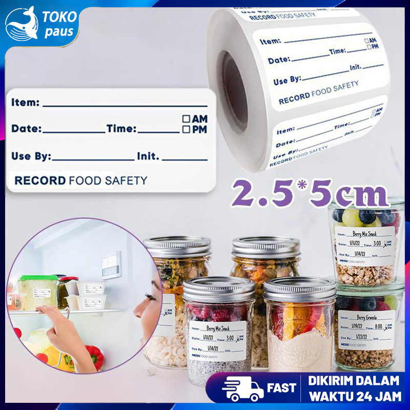 

500pcs Stiker Tanggal Kadaluwarsa/ Food Storage Label /Stiker Label Produk/Waterproof Stiker Expired Date