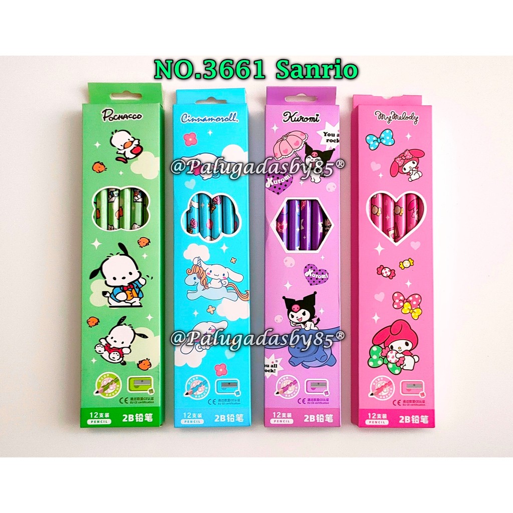 

(1 Pak Isi 12 Pcs) Pensil San Rio 2B NO.3661 Bonus Rautan / Pensil GXIMP 3661 2B San Rio (Pak/12)