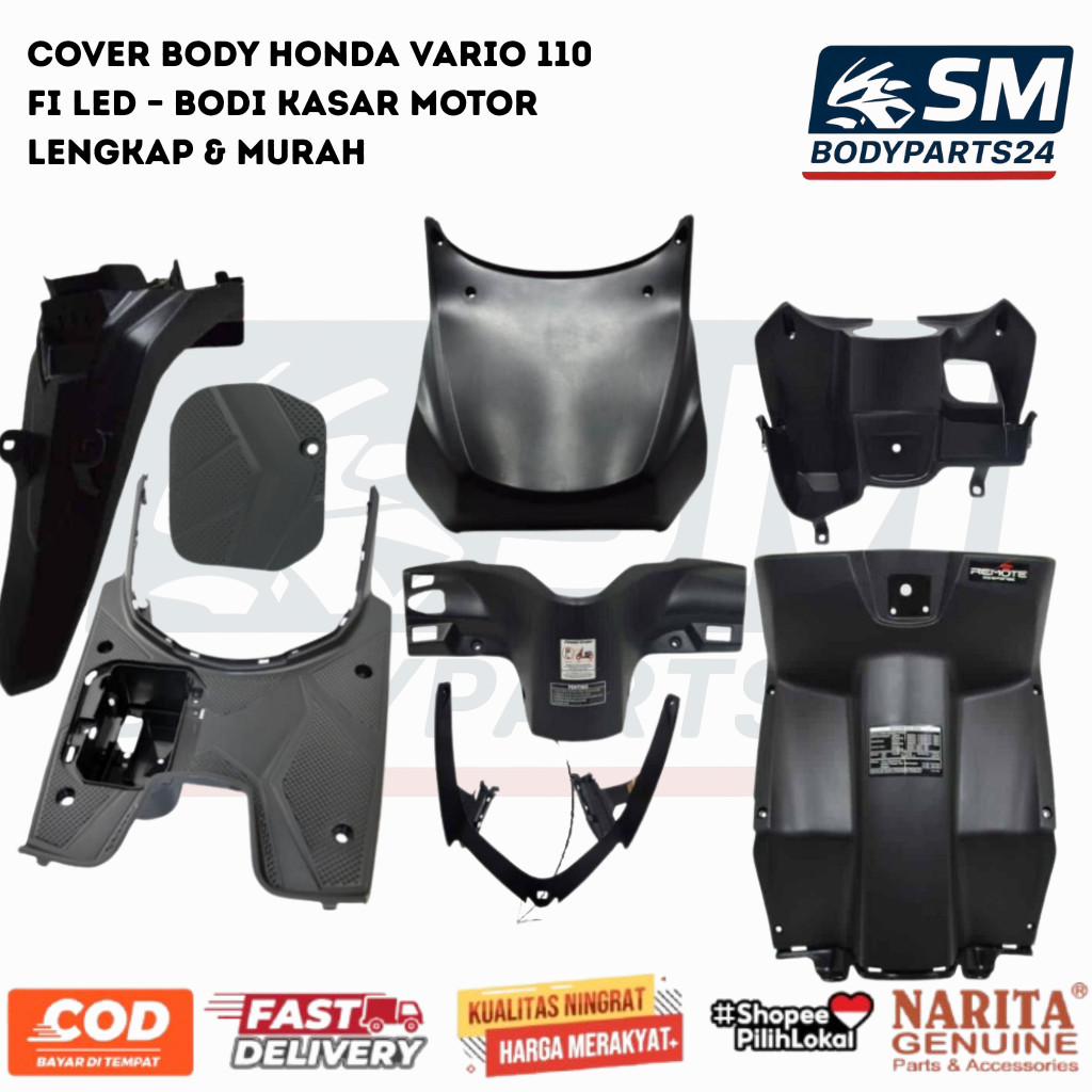 Cover Body Honda Vario 110 FI LED – Bodi Kasar Motor Lengkap & Murah | Body Set Vario 110 FI LED | C