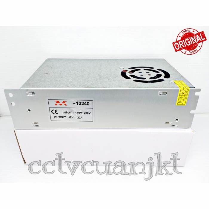 Power Supply PSu Jaring 12V 20A / Adaptor 12 Volt 20 Ampere