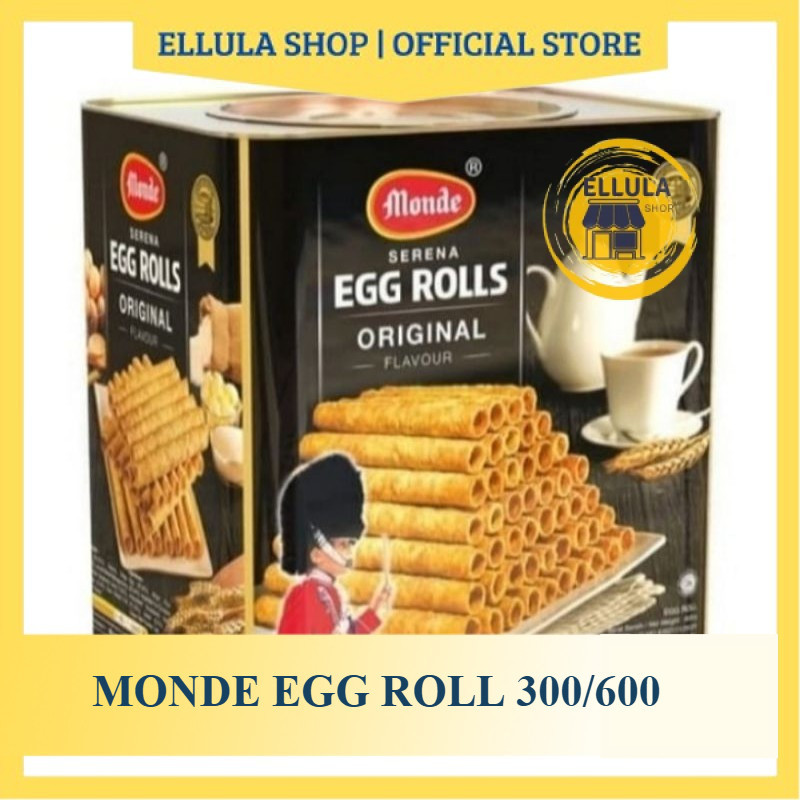 

ELLULA Shop - [KHUSUS INSTAN] Monde Serena Egg Rolls 600gram/Biskuit Monde Serena Egg Roll Kaleng 600g/Monde Egg Rolls 600gr/Monde Egg Roll 600gr