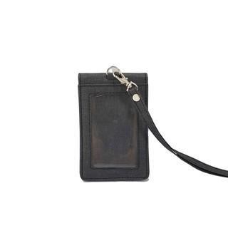 

【YANA-M】FLASH SALE!!! Flashee Lanyard Tali ID Card Holder Kancing Brooklyn Lanyard Name Tag Kancing Dua Sisi Plastik Kain Kanvas - Hitam