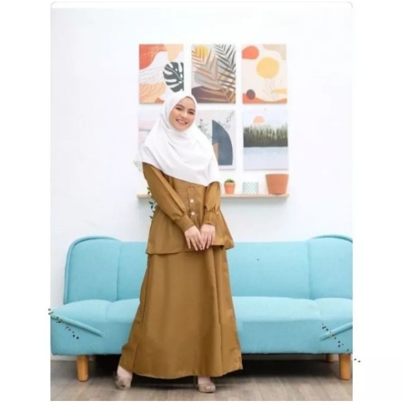 HIGH QUALITY Setelan Tunik PEMDA Khaki Toyobo Seragam PNS Guru ASN