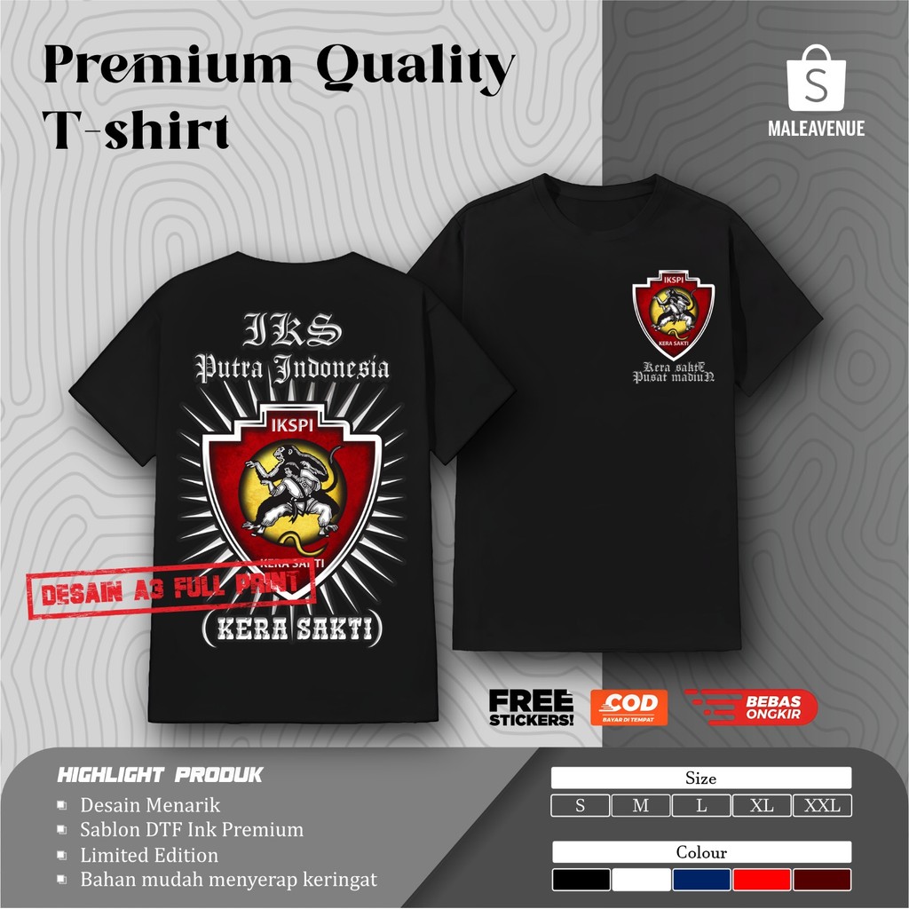 Kaos IKSPI IKS Putra Indonesi Kera Sakti Pusat Madiun Desain Terbaru Sablon Premium