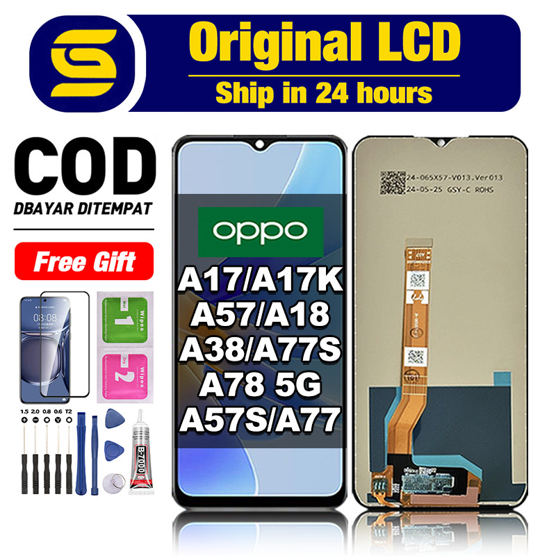 LCD OPPO A17 A17K A57 A18 A38 A77S A78 5G OPPO A57S A77 4G Ori fullset asli touchscreen original 100