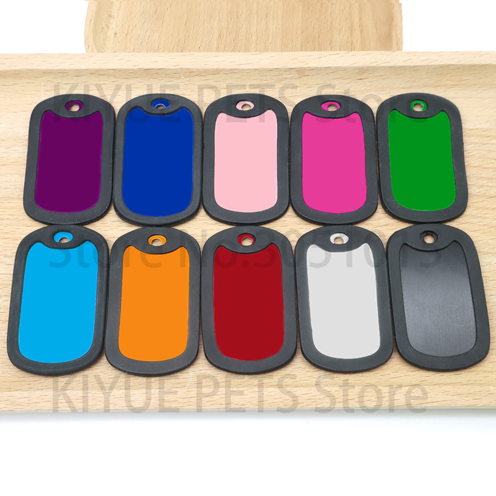 

100Pcs Wholesale Dog Tag Blank Dog ID Tags For Man Pendant Laser Engraving Silencer Nameplate Key Chains