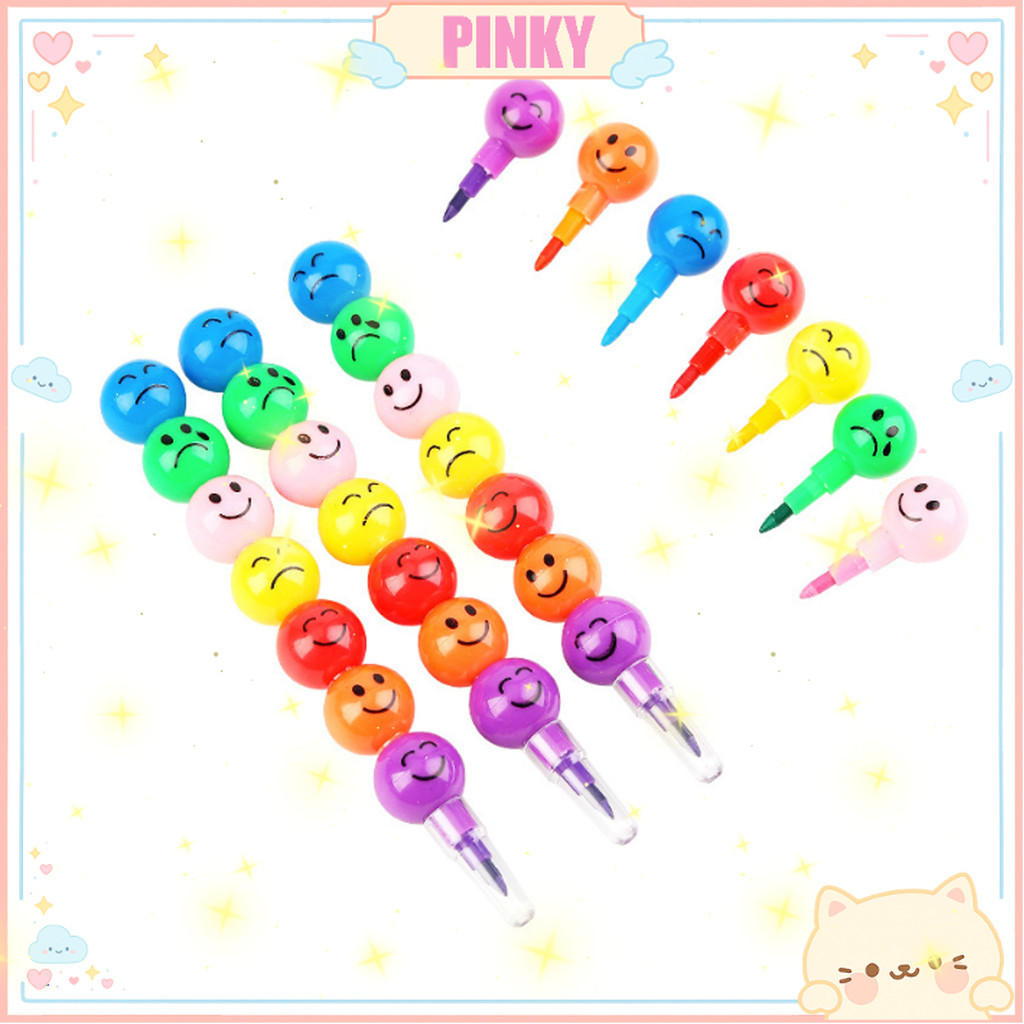 

Cod Pensil Warna Rainbow 1 Set Isi 7 Warna / Pensil Warna Susun Motif Rainbow Emoji