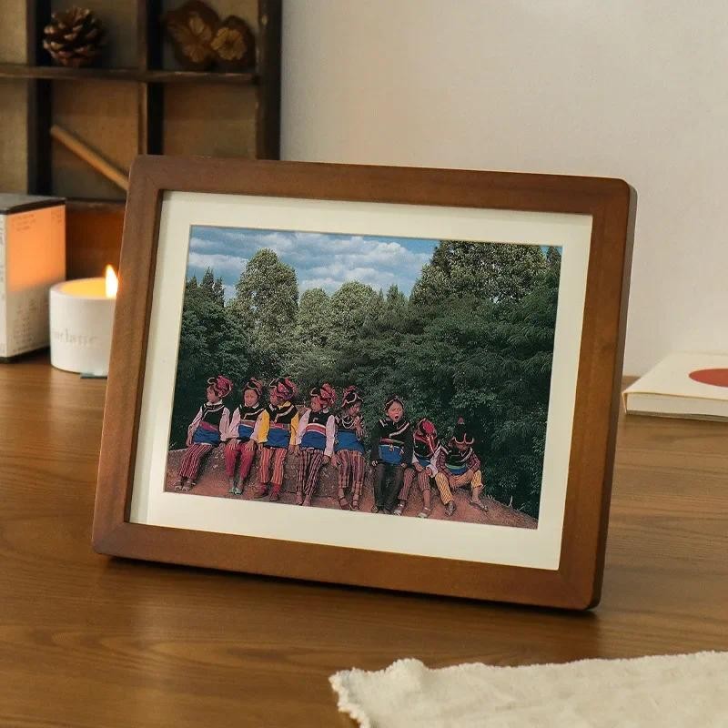 

Wooden Picture Frame Retro Photo Frame Porta Retrato Creative Photo Holder Desk Decor