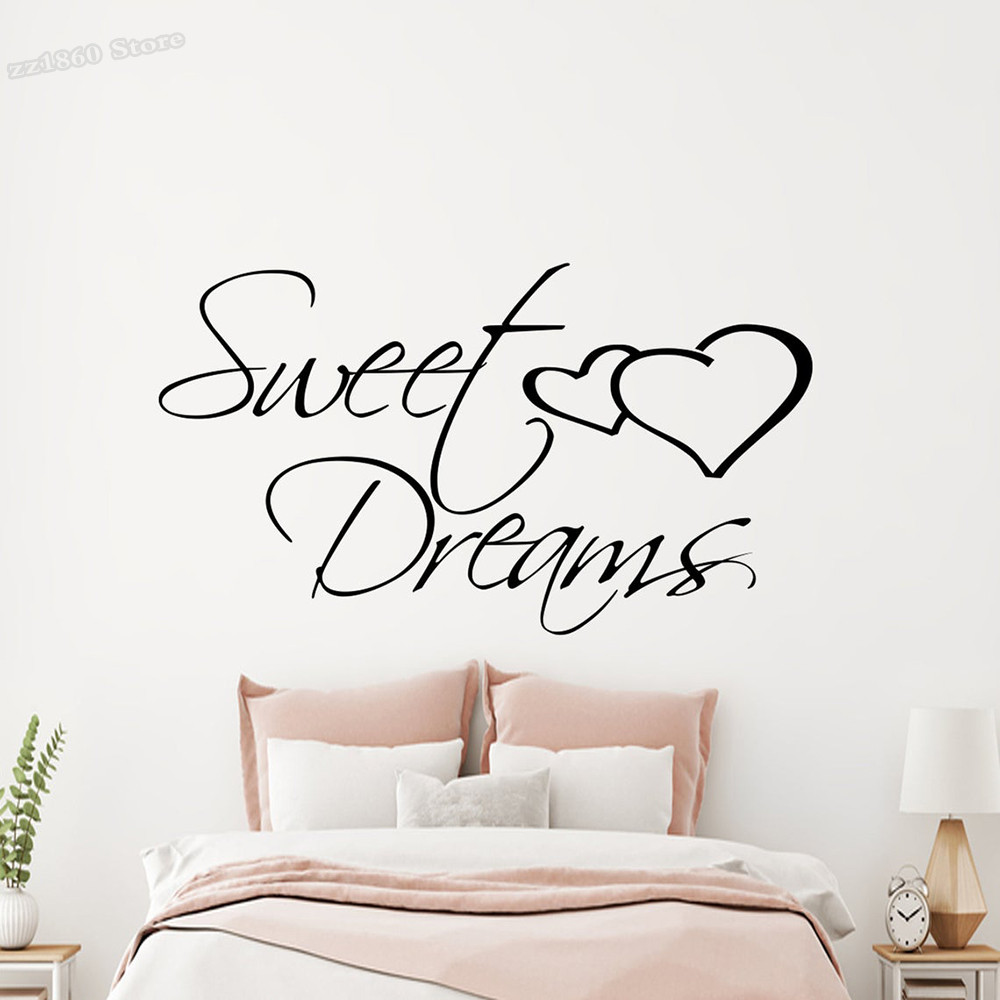 

Vinyl Wall Decals Sweet dreams inspirational quote Wall Sticker for Home Bedroom Decoration gift Vinyl transfer Decals A196