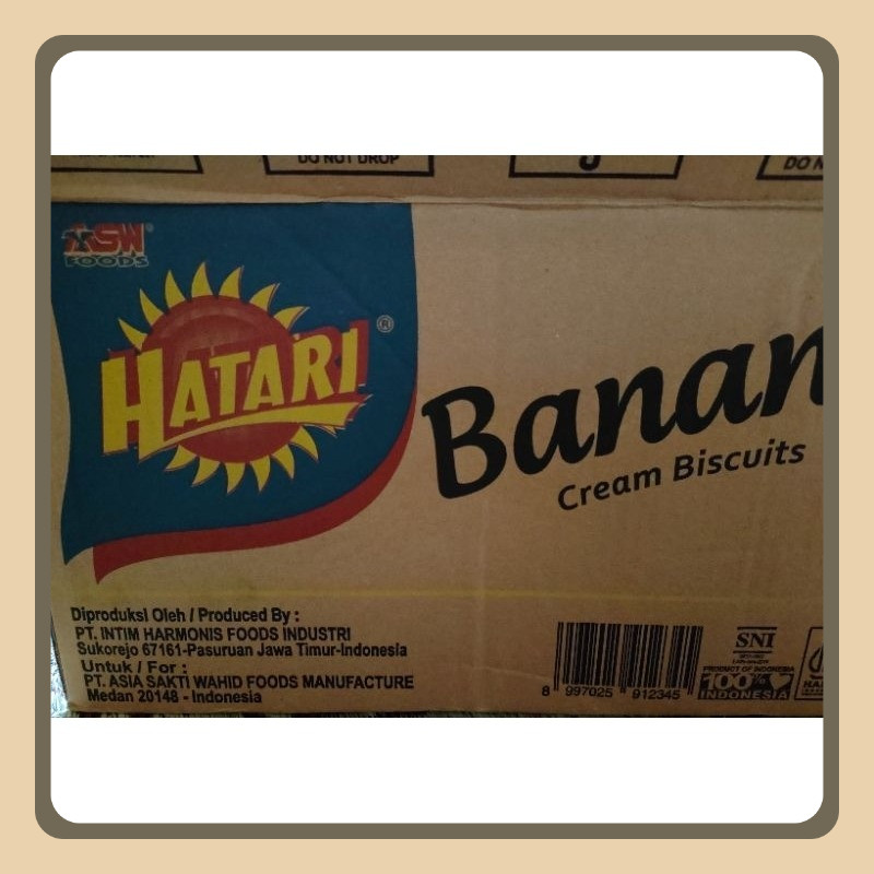

Biskuit Hatari 190gr 1 Dus Isi 21 Bungkus