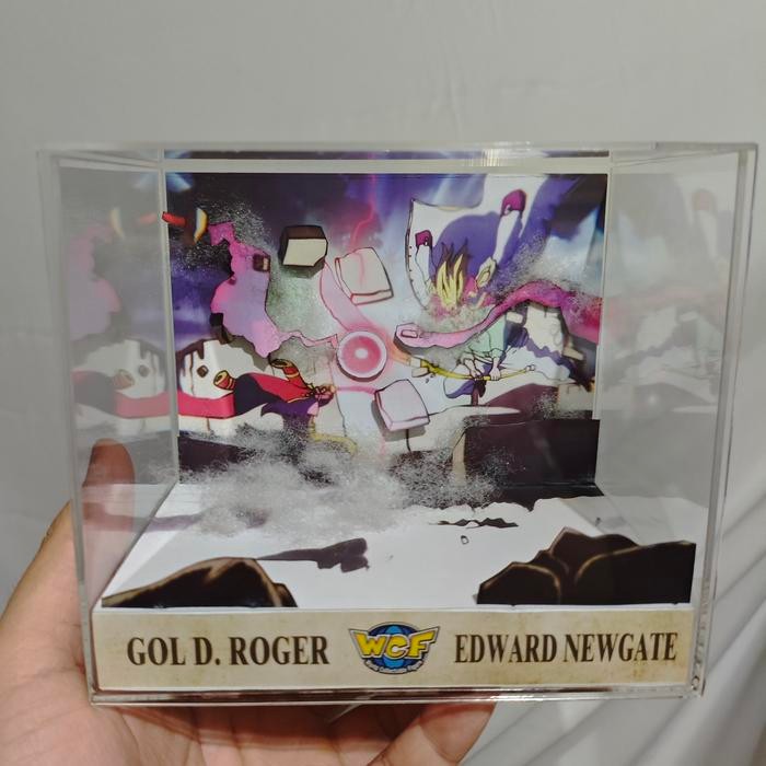 KYKY Diorama Cube Display Figure WCF One Piece Gol D. Roger Vs Akainu Fight Scene Cube Only
