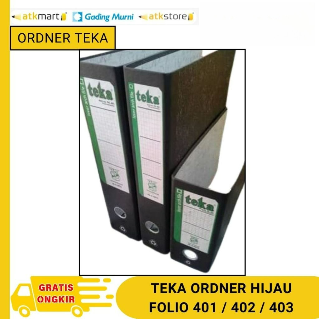 

ORDNER TEKA HIJAU FOLIO 401 / ODNER KWITANSI 402 / ODNER SMALL FOLIO 403