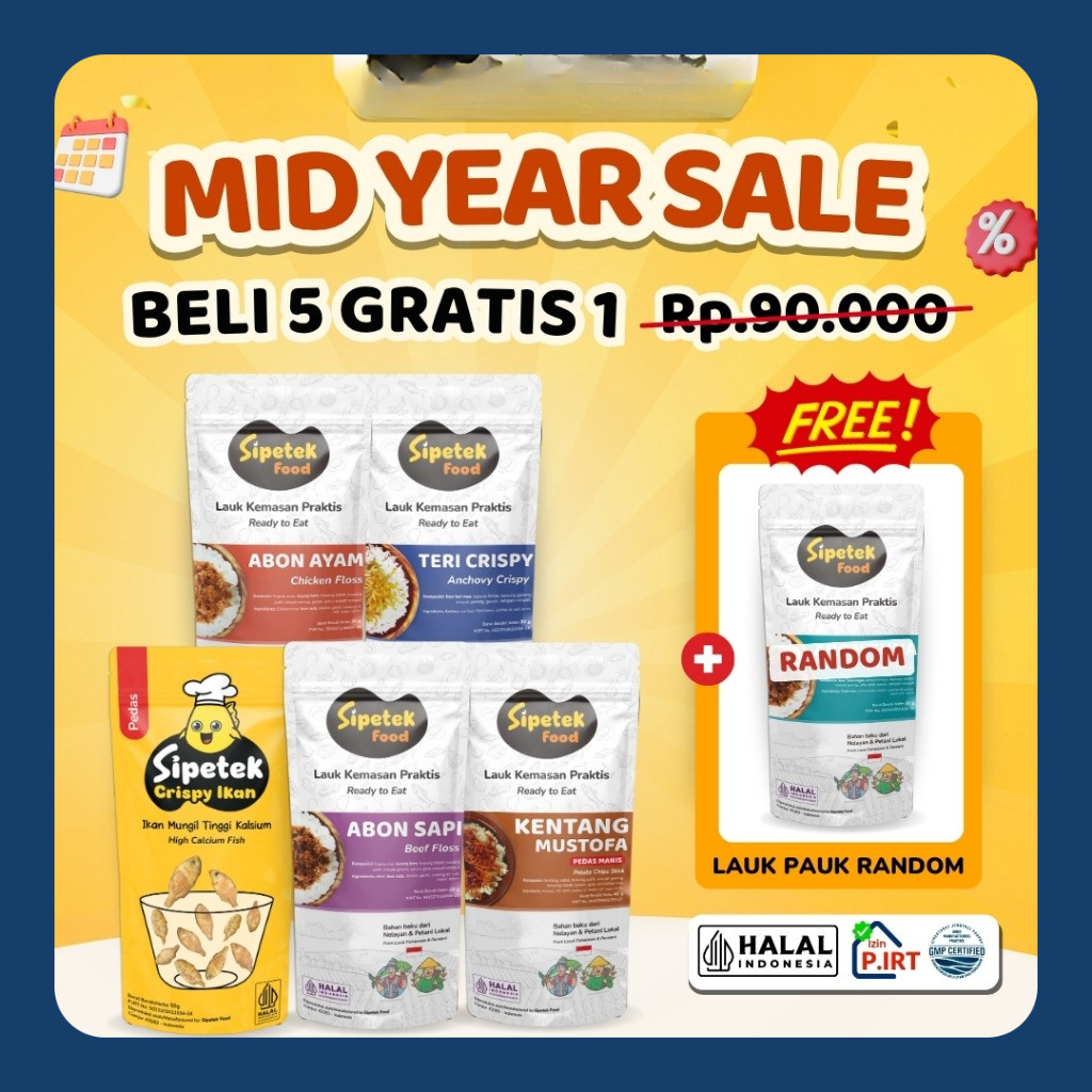 

[MID YEAR SALE] Paket 5pcs Lauk Makan + Gratis 1pcs Lauk Makan