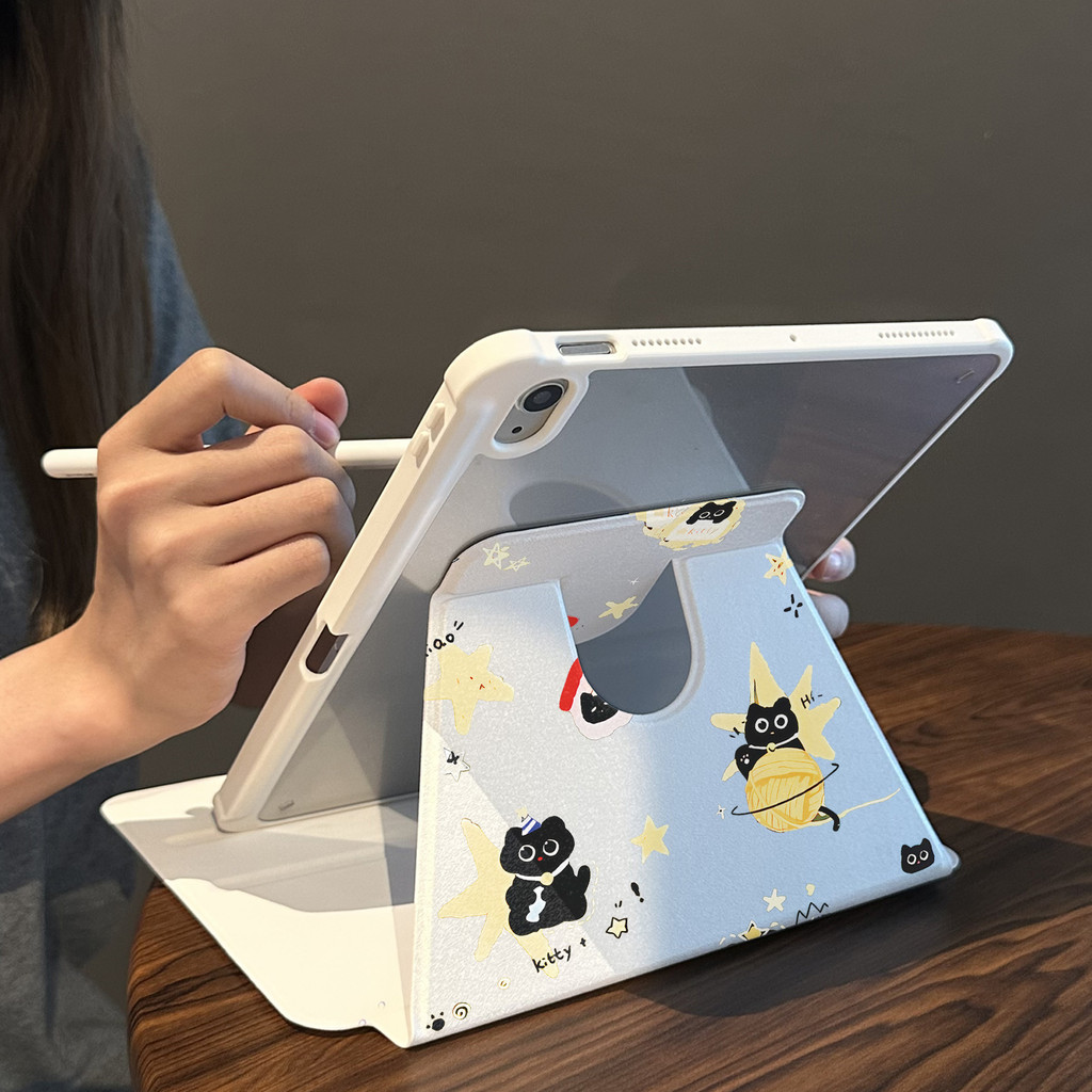 Cocok untuk ipad gen 10 tablet case pelindung lucu ipad air 5 rotasi ipad pro 11 inci 360° 10.9 inci