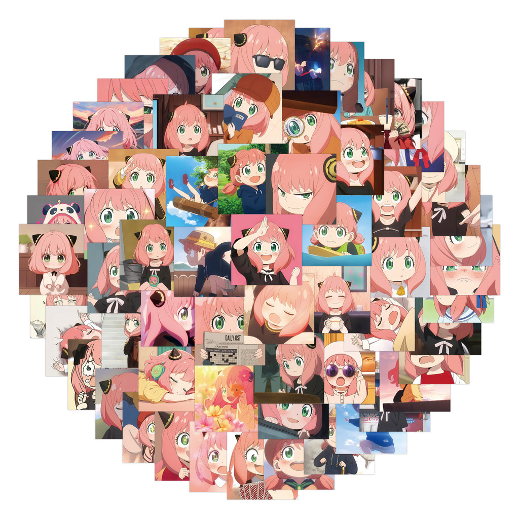 

10/80PCS Anya Forger Stickers Kawaii Girl Graffiti Decals SPY FAMILY Anime Cartoon Sticker Laptop Guitar Car Bike Skateboard Toy