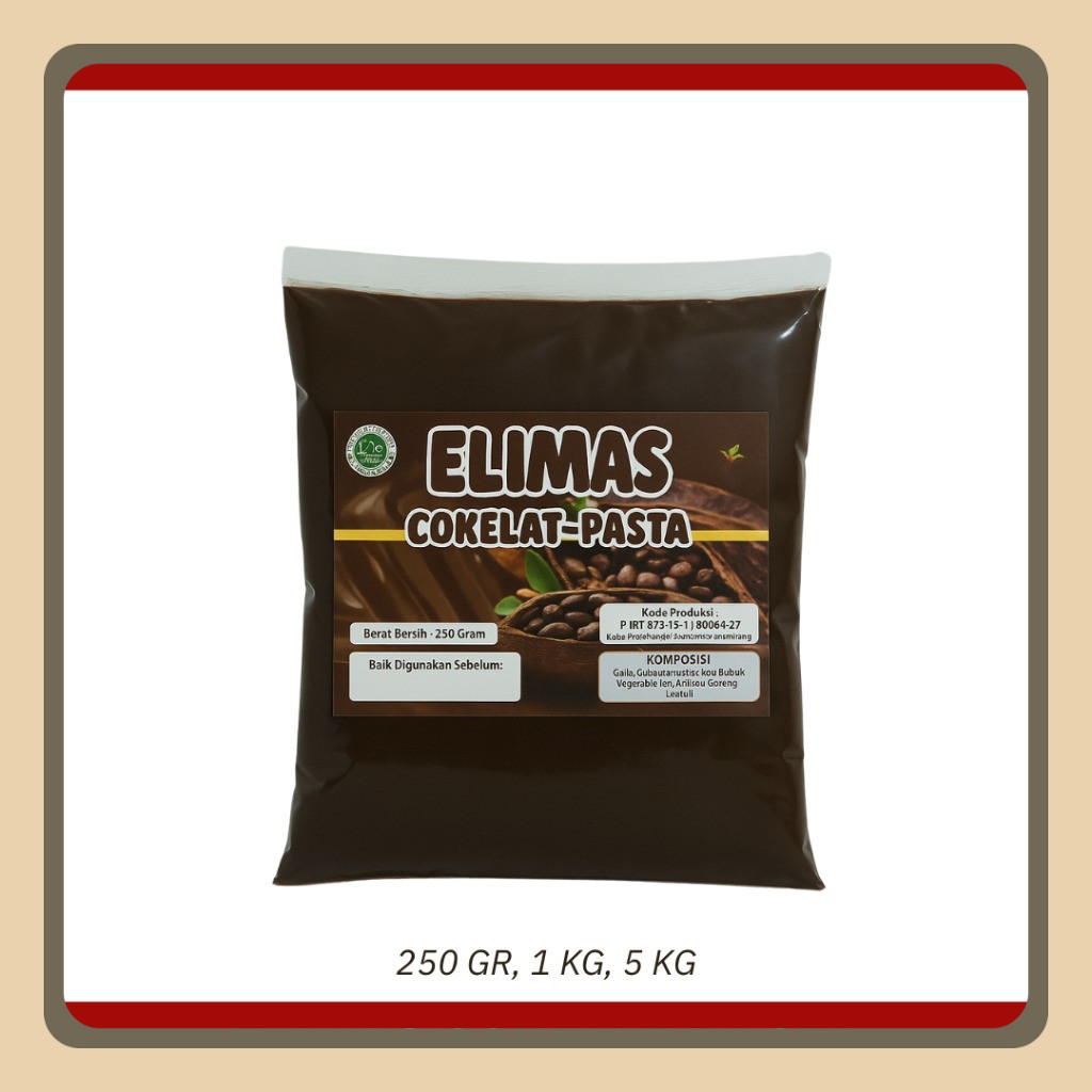 

250 Gr Elimas Cokelat Pasta | sinarserayuabadimulia