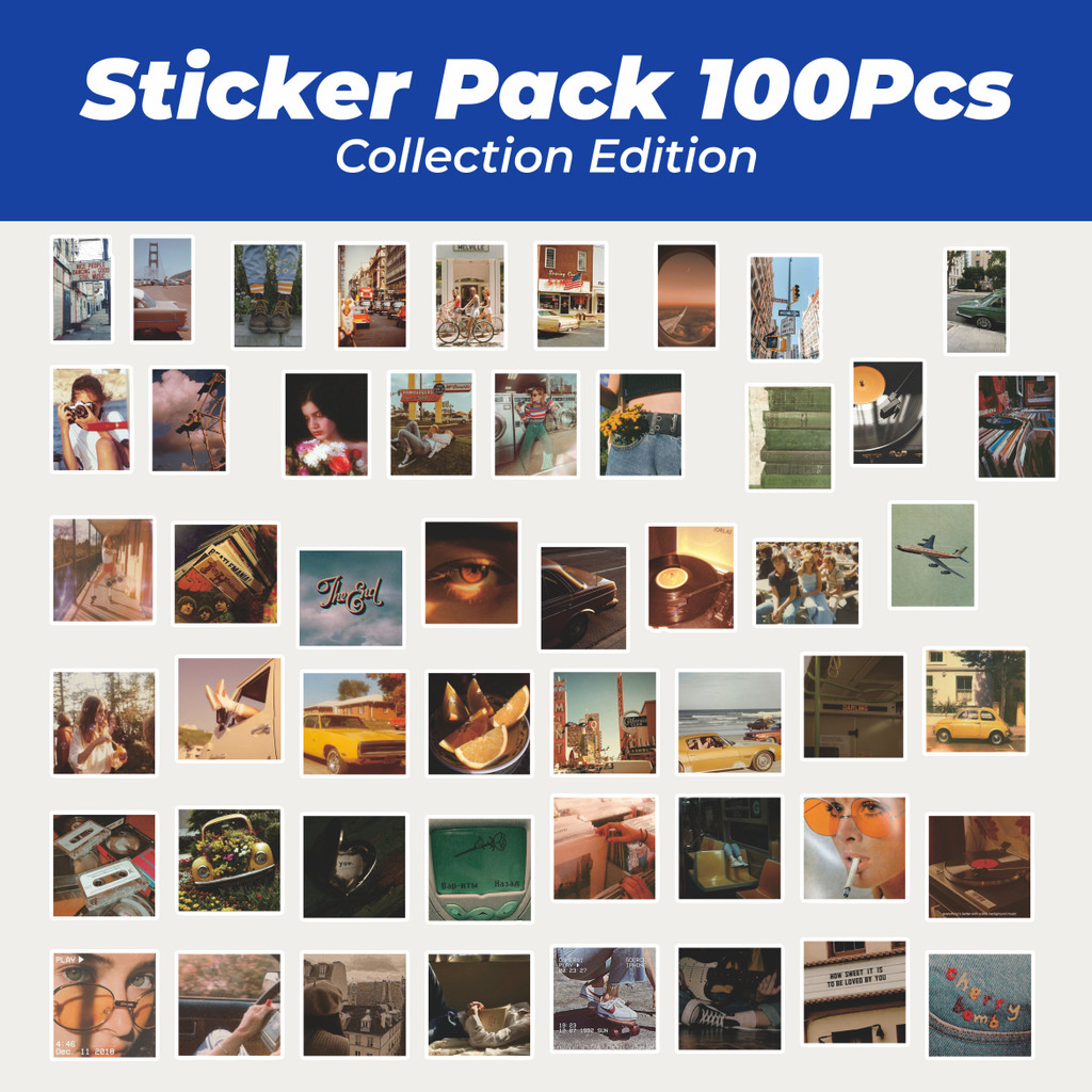 

Hot Stiker Vintage Tone Color Aesthetic INS Style Lucu Anti Air Stikers Berperekat Waterproof Sticker Decal Buat Motor Helm Buku Journal Koper Casing HP Laptop Botol Minum