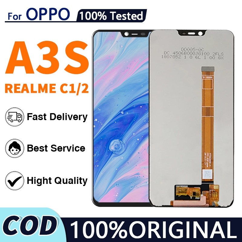 【ORIGINAL】LCD for OPPO A3S A5 AX5/A12E for REALME 2 / C1 FULLSET TOUCHSCREEN  ORIGINAL100%  copotan
