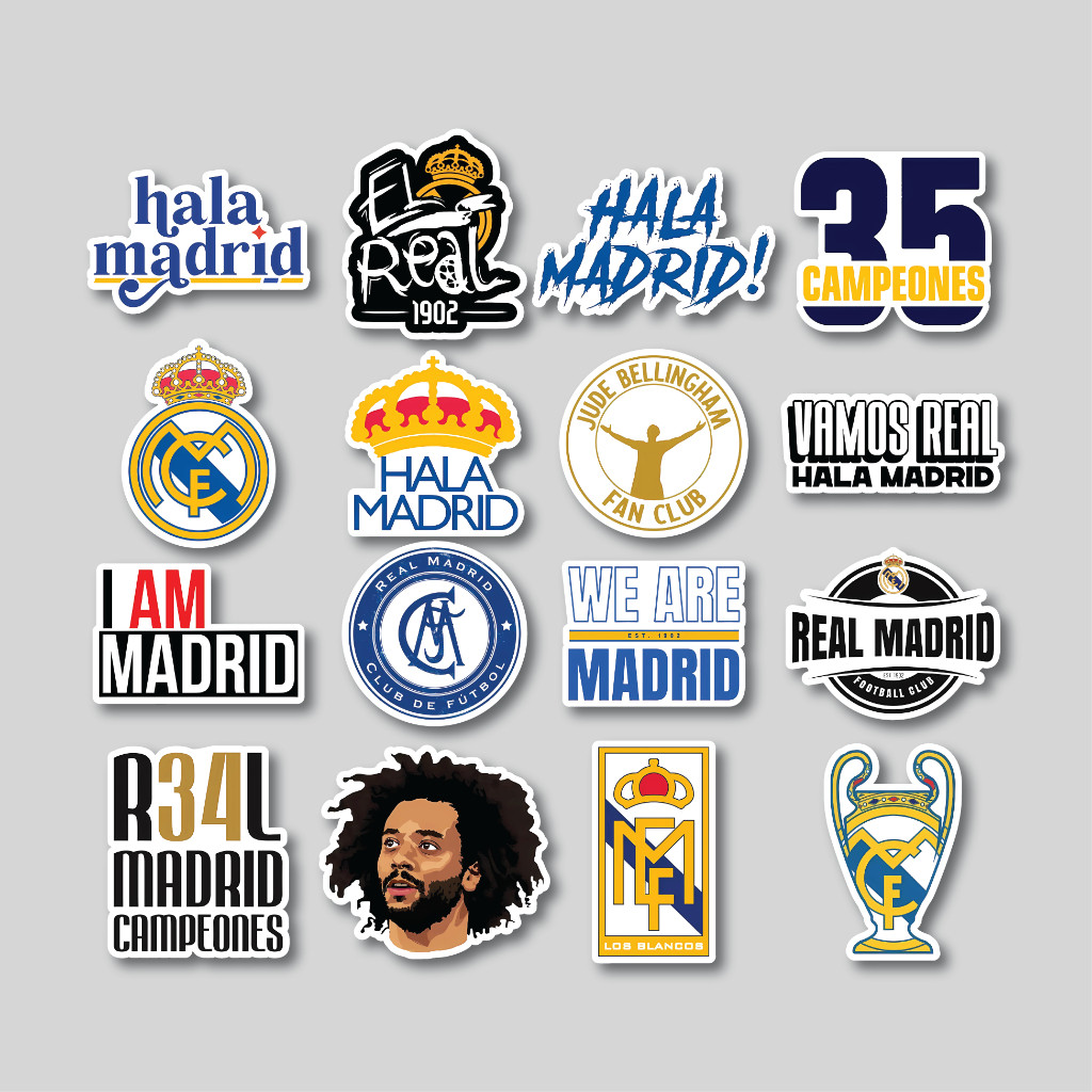 

Sticker Pack Real Madrid | Sticker Tumbler | Stiker Laptop Koper Helm