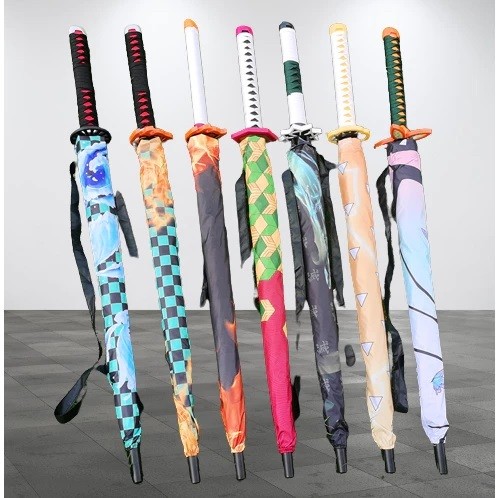 Lucky Cat - Payung UV Model Demon Slayer | Payung Tanjiro Kamado | Payung Anime Demon Slayer | Payun