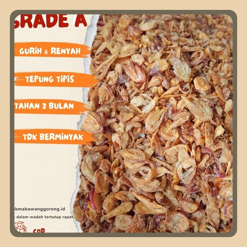 

1kg Bawang Goreng Asli Brebes 1Kg Brambang Goreng Brebes Premium Fried Onion Asli Brebes Premium Bersih Higenis