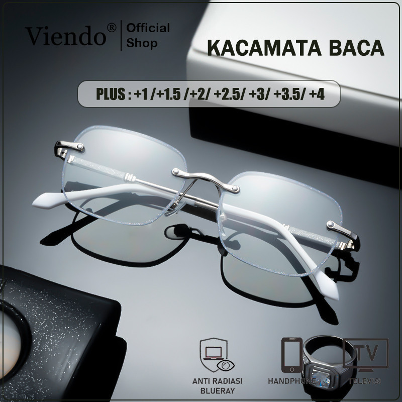 Viendo Kacamata Baca Plus Anti Radiasi Pria Wanita AntiBlueray
Rimless Kaca Mata Optik 209