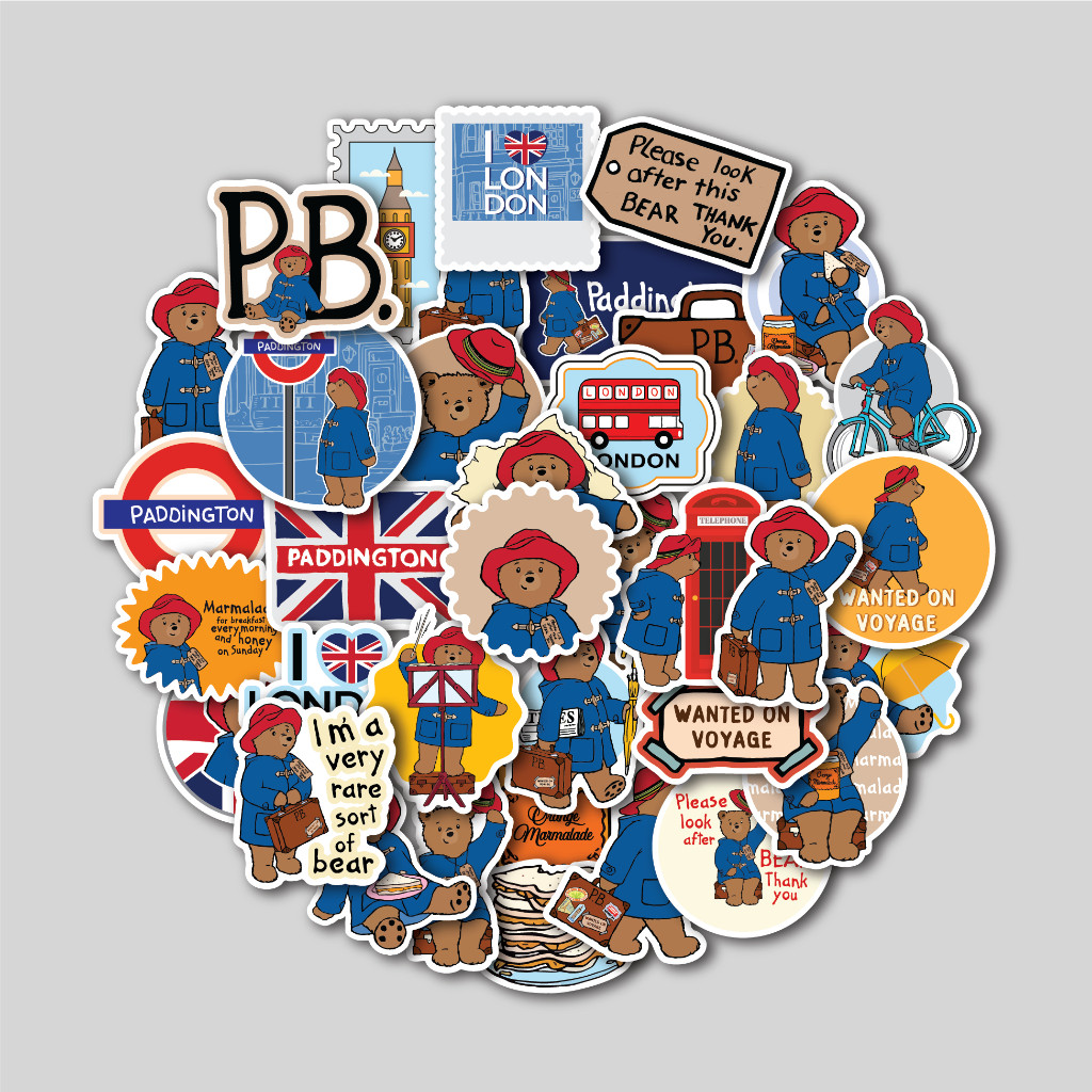 STICKER PACK PADDINGTON BEAR | STICKER TUMBLER | STIKER LAPTOP KOPER HELM