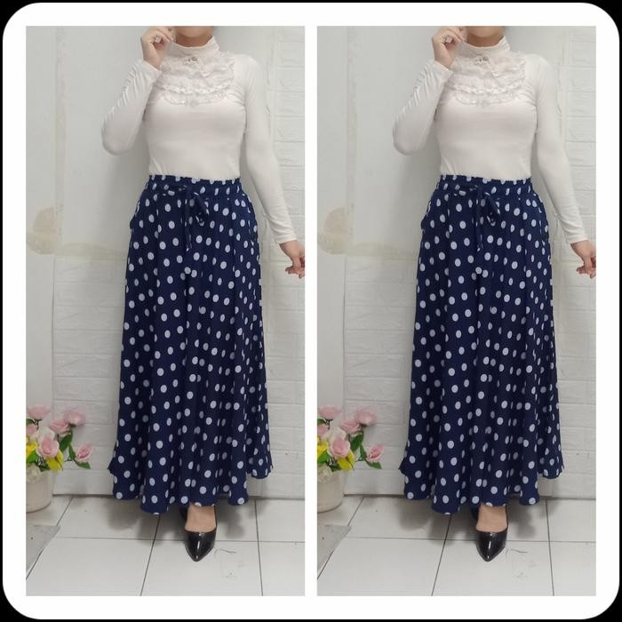 rok kulot wanita rok payung rok polkadot rok panjang wanita