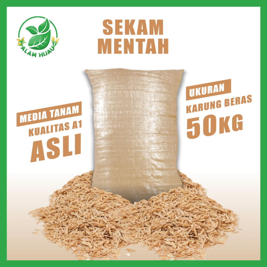 [COD] Sekam Mentah Untuk Media Tanam Sekam Mentah 1 Karung Brambut Sekam Padi Karungan