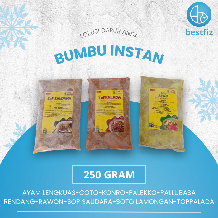 

TermurahBumbu (ayam lengkuas/coto/Konro/Palekko/Pallubasa/Rendang/Rawon/SopSaudara/SotoLamongan/Toppalada)new