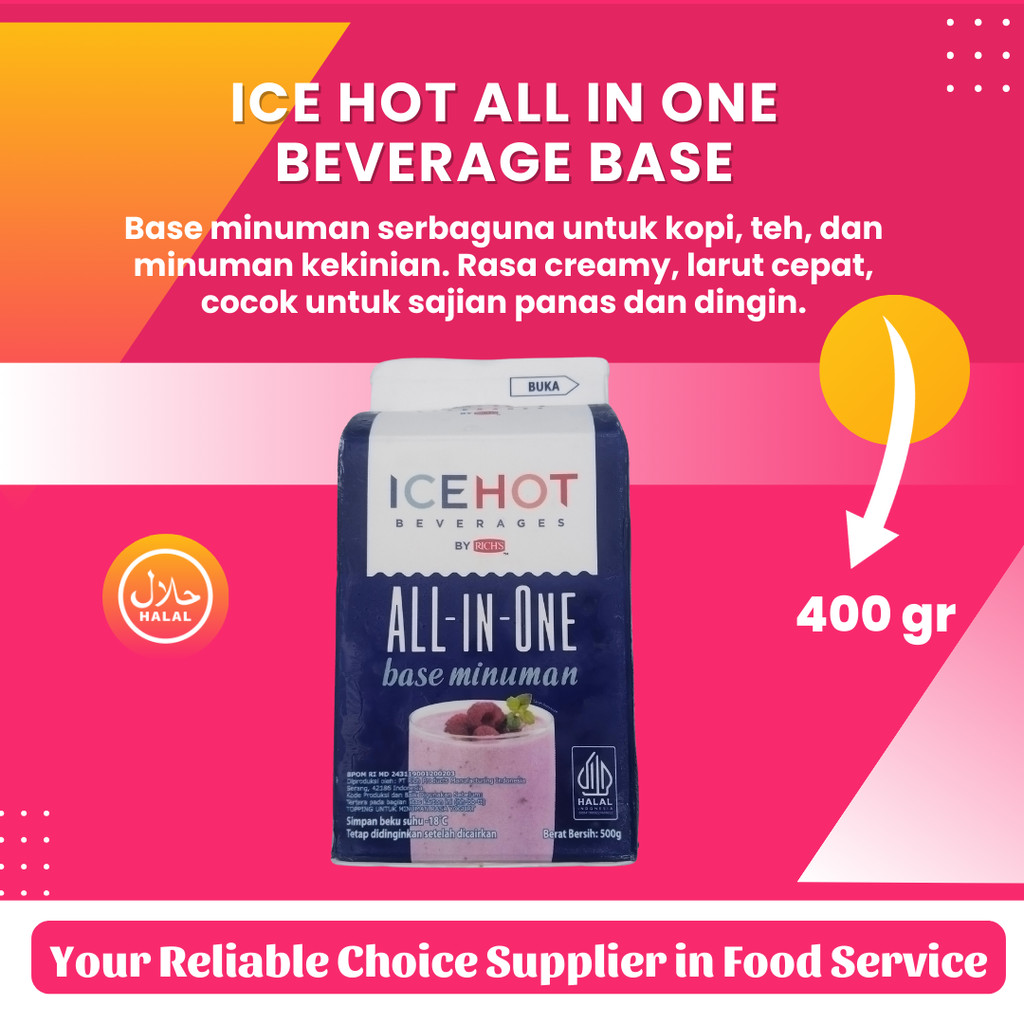 

Rich's Ice Hot All in One Base minuman Yougurt -500ml untuk smoothies dan minuman lainya - Ice Hot Beverages